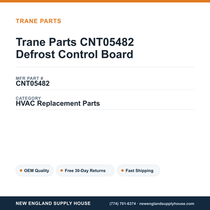 Trane Parts CNT05482 Defrost Control Board — New England Supply House spec card [NESH-SPEC-CARD-V2]
