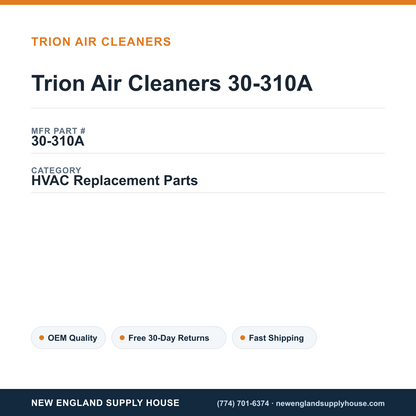 Trion Air Cleaners 30-310A — New England Supply House spec card [NESH-SPEC-CARD-V2]