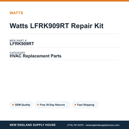 Watts LFRK909RT Repair Kit — New England Supply House spec card [NESH-SPEC-CARD-V2]