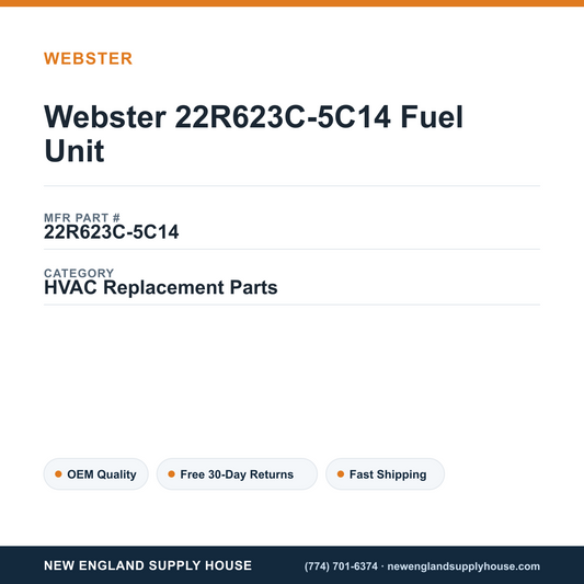Webster 22R623C-5C14 Fuel Unit — New England Supply House spec card [NESH-SPEC-CARD-V2]