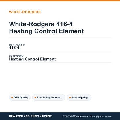 White-Rodgers 416-4 Heating Control Element — New England Supply House spec card [NESH-SPEC-CARD-V2]