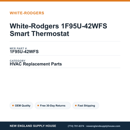 White-Rodgers 1F95U-42WFS Smart Thermostat — New England Supply House spec card [NESH-SPEC-CARD-V2]