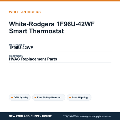 White-Rodgers 1F96U-42WF Smart Thermostat — New England Supply House spec card [NESH-SPEC-CARD-V2]