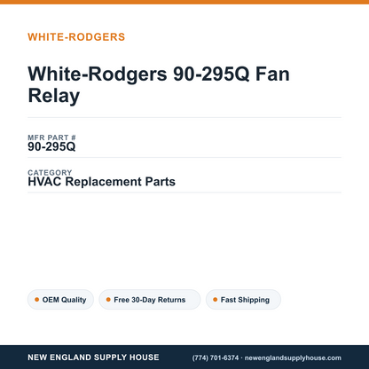 White-Rodgers 90-295Q Fan Relay — New England Supply House spec card [NESH-SPEC-CARD-V2]