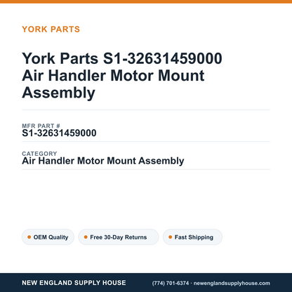 York Parts S1-32631459000 Air Handler Motor Mount Assembly — New England Supply House spec card [NESH-SPEC-CARD-V2]