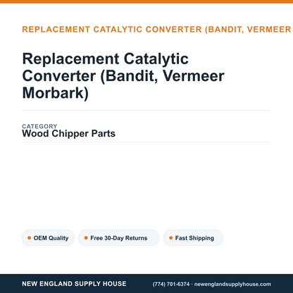 Replacement Catalytic Converter (Bandit, Vermeer Morbark) — New England Supply House spec card [NESH-SPEC-CARD-V2]