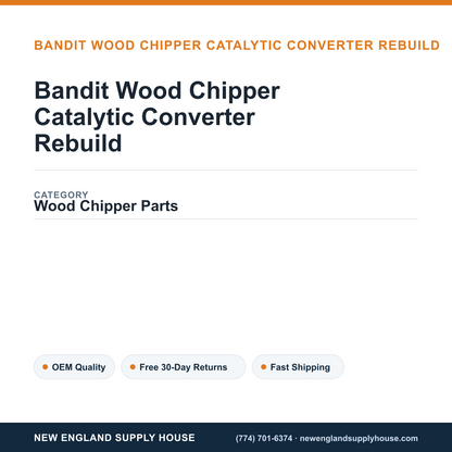Bandit Wood Chipper Catalytic Converter Rebuild — New England Supply House spec card [NESH-SPEC-CARD-V2]