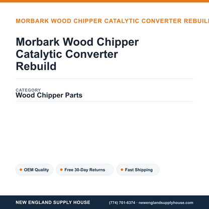 Morbark Wood Chipper Catalytic Converter Rebuild — New England Supply House spec card [NESH-SPEC-CARD-V2]
