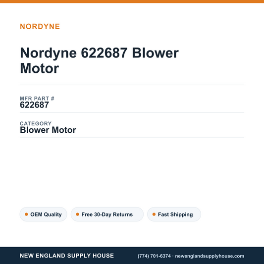 Nordyne 622687 Blower Motor — New England Supply House spec card [NESH-SPEC-CARD-V2]