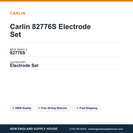 Carlin 82776S Electrode Set — New England Supply House spec card [NESH-SPEC-CARD-V2]