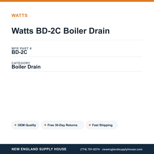 Watts BD-2C Boiler Drain — New England Supply House spec card [NESH-SPEC-CARD-V2]