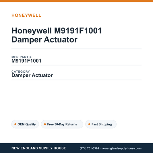 Honeywell M9191F1001 Damper Actuator — New England Supply House spec card [NESH-SPEC-CARD-V2]