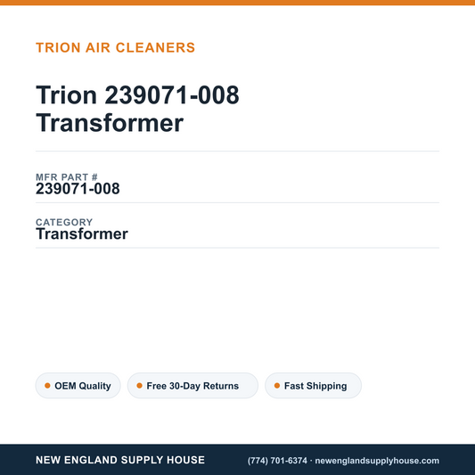 Trion 239071-008 Transformer — New England Supply House spec card [NESH-SPEC-CARD-V2]