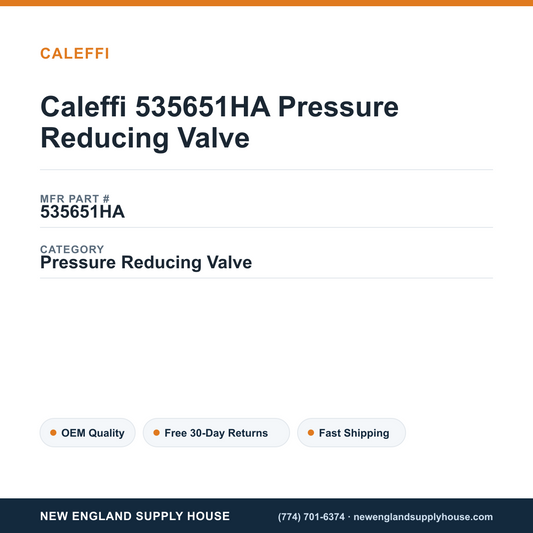 Caleffi 535651HA Pressure Reducing Valve — New England Supply House spec card [NESH-SPEC-CARD-V2]