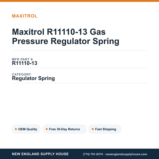Maxitrol R11110-13 Gas Pressure Regulator Spring — New England Supply House spec card [NESH-SPEC-CARD-V2]