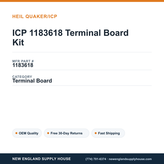 ICP 1183618 Terminal Board Kit — New England Supply House spec card [NESH-SPEC-CARD-V2]