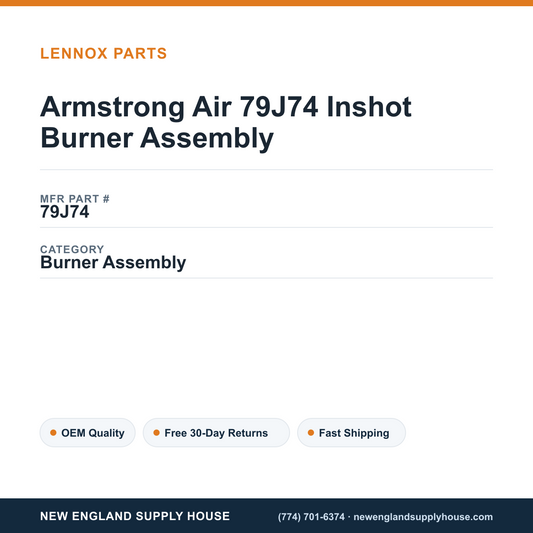 Armstrong Air 79J74 Inshot Burner Assembly — New England Supply House spec card [NESH-SPEC-CARD-V2]
