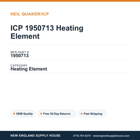 ICP 1950713 Heating Element — New England Supply House spec card [NESH-SPEC-CARD-V2]