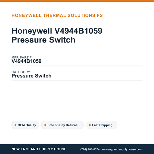 Honeywell V4944B1059 Pressure Switch — New England Supply House spec card [NESH-SPEC-CARD-V2]