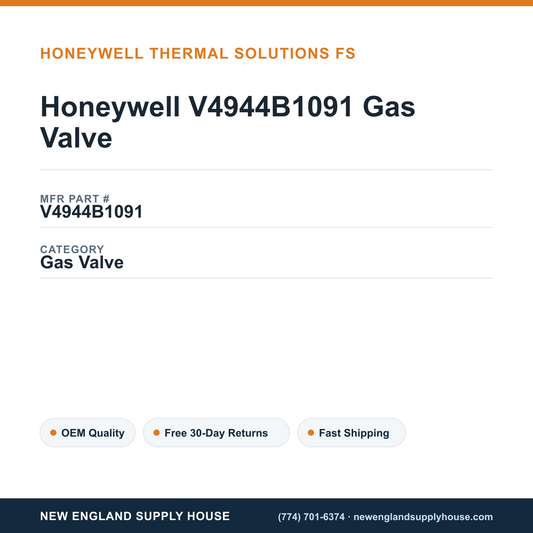 Honeywell V4944B1091 Gas Valve — New England Supply House spec card [NESH-SPEC-CARD-V2]
