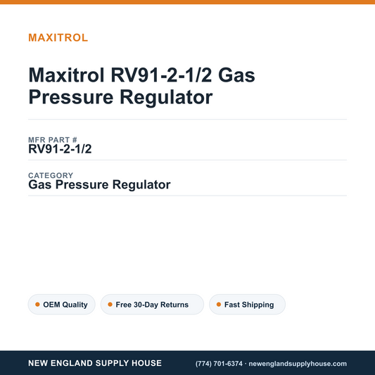 Maxitrol RV91-2-1/2 Gas Pressure Regulator — New England Supply House spec card [NESH-SPEC-CARD-V2]