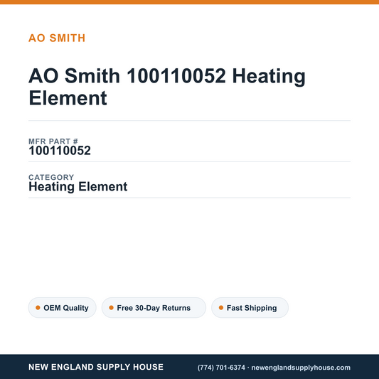 AO Smith 100110052 Heating Element — New England Supply House spec card [NESH-SPEC-CARD-V2]