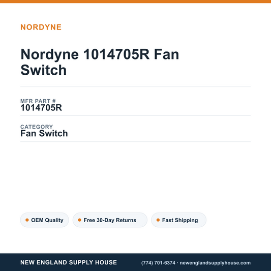 Nordyne 1014705R Fan Switch — New England Supply House spec card [NESH-SPEC-CARD-V2]