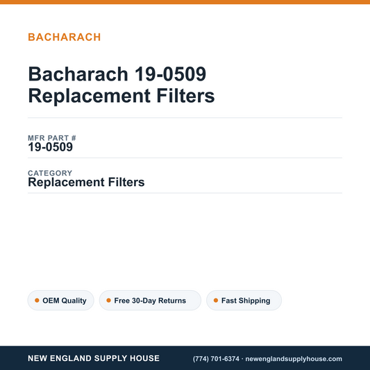 Bacharach 19-0509 Replacement Filters — New England Supply House spec card [NESH-SPEC-CARD-V2]