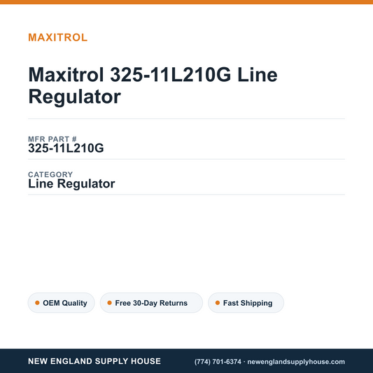 Maxitrol 325-11L210G Line Regulator — New England Supply House spec card [NESH-SPEC-CARD-V2]