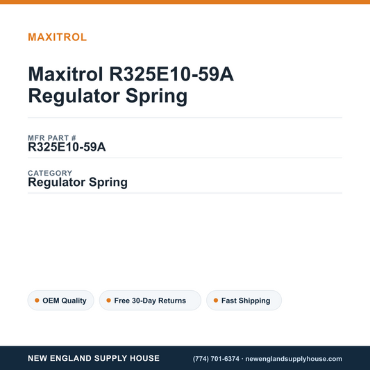Maxitrol R325E10-59A Regulator Spring — New England Supply House spec card [NESH-SPEC-CARD-V2]