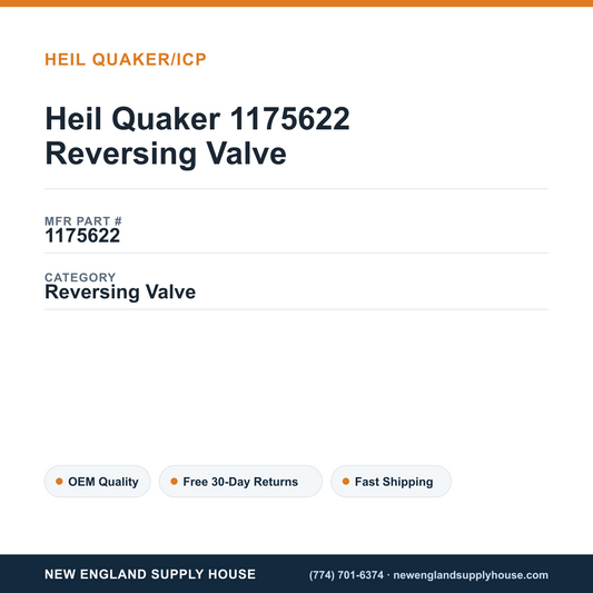 Heil Quaker 1175622 Reversing Valve — New England Supply House spec card [NESH-SPEC-CARD-V2]