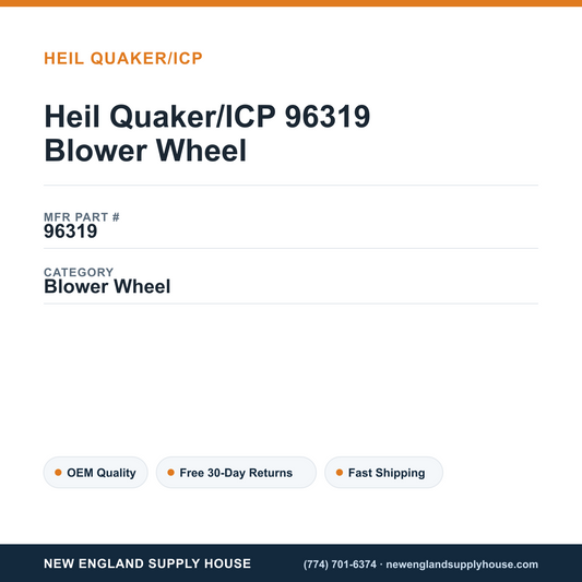 Heil Quaker/ICP 96319 Blower Wheel — New England Supply House spec card [NESH-SPEC-CARD-V2]