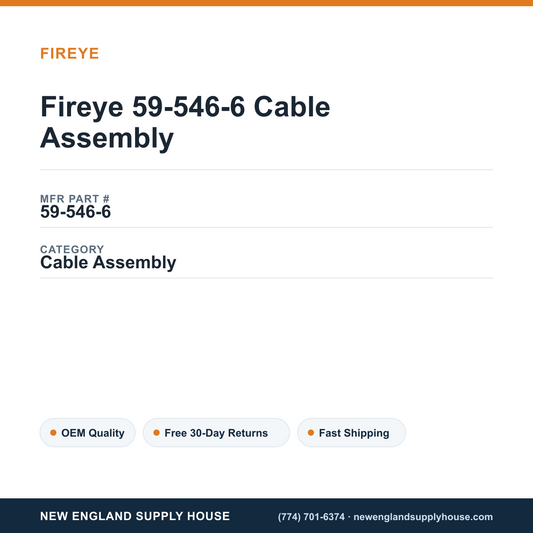 Fireye 59-546-6 Cable Assembly — New England Supply House spec card [NESH-SPEC-CARD-V2]