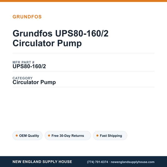 Grundfos UPS80-160/2 Circulator Pump — New England Supply House spec card [NESH-SPEC-CARD-V2]