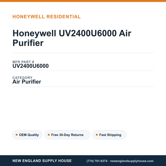 Honeywell UV2400U6000 Air Purifier — New England Supply House spec card [NESH-SPEC-CARD-V2]
