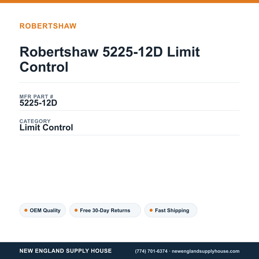Robertshaw 5225-12D Limit Control — New England Supply House spec card [NESH-SPEC-CARD-V2]
