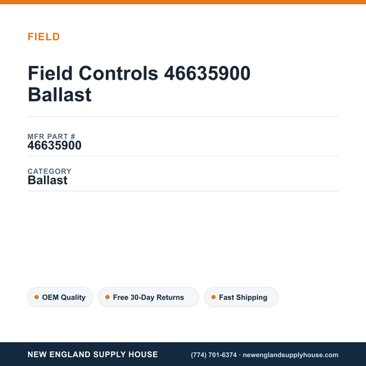Field Controls 46635900 Ballast — New England Supply House spec card [NESH-SPEC-CARD-V2]