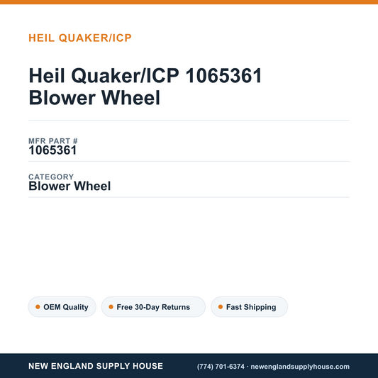 Heil Quaker/ICP 1065361 Blower Wheel — New England Supply House spec card [NESH-SPEC-CARD-V2]