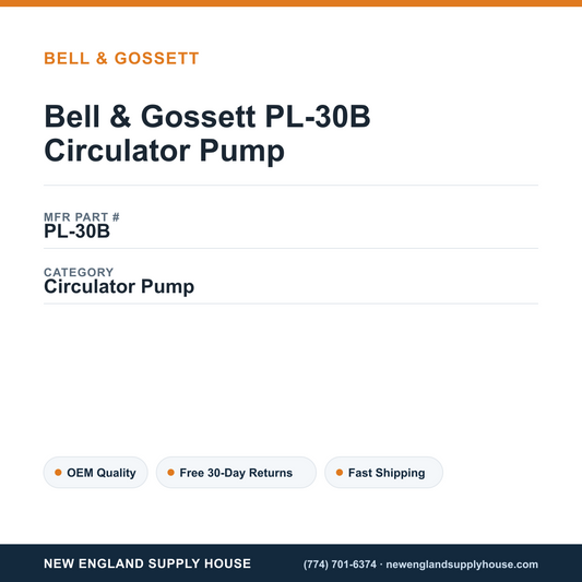 Bell & Gossett PL-30B Circulator Pump — New England Supply House spec card [NESH-SPEC-CARD-V2]