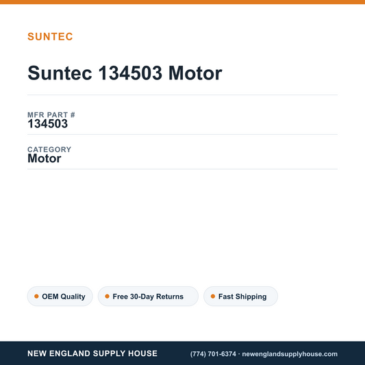 Suntec 134503 Motor — New England Supply House spec card [NESH-SPEC-CARD-V2]
