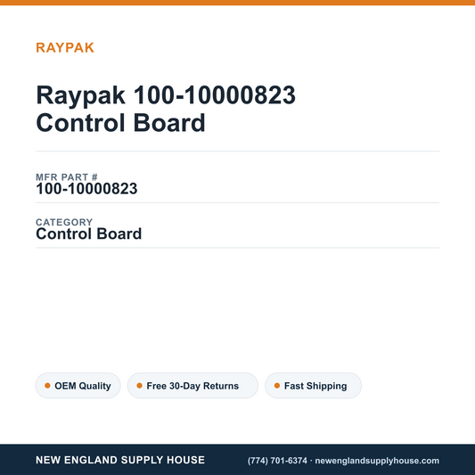 Raypak 100-10000823 Control Board — New England Supply House spec card [NESH-SPEC-CARD-V2]