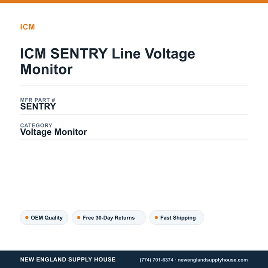 ICM SENTRY Line Voltage Monitor — New England Supply House spec card [NESH-SPEC-CARD-V2]