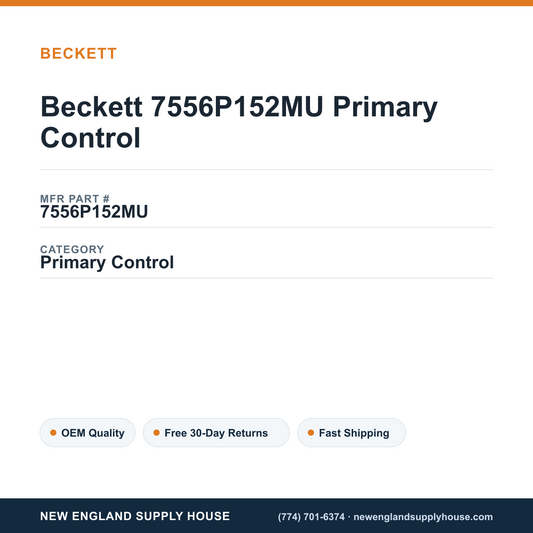Beckett 7556P152MU Primary Control — New England Supply House spec card [NESH-SPEC-CARD-V2]
