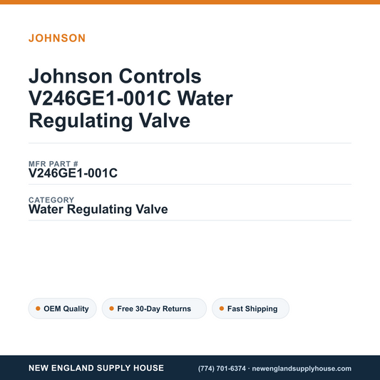 Johnson Controls V246GE1-001C Water Regulating Valve — New England Supply House spec card [NESH-SPEC-CARD-V2]