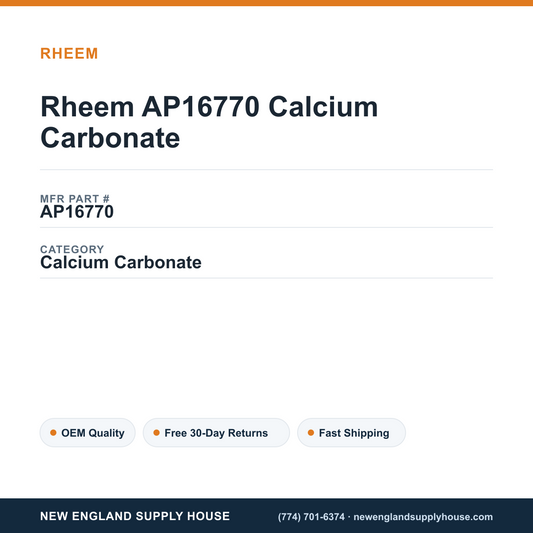 Rheem AP16770 Calcium Carbonate — New England Supply House spec card [NESH-SPEC-CARD-V2]