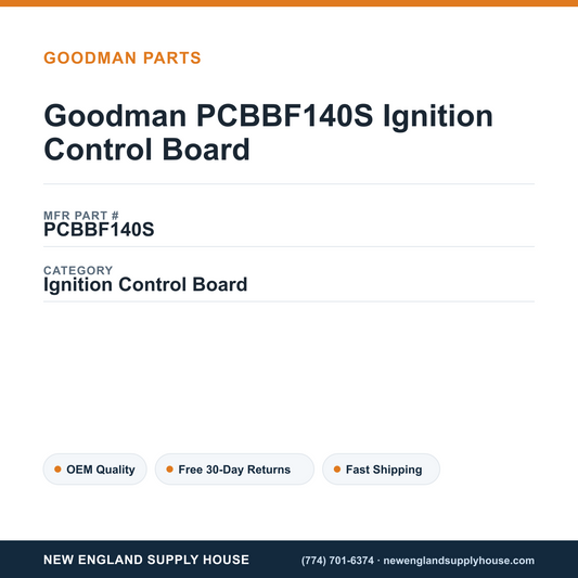 Goodman PCBBF140S Ignition Control Board — New England Supply House spec card [NESH-SPEC-CARD-V2]
