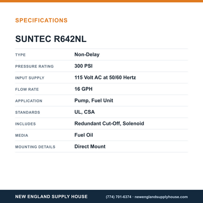 SunTec R642NL Shutoff Valve specifications — New England Supply House [NESH-SPECTABLE-V1]