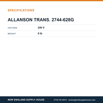 Allanson Transformers 2744-628G Ignition specifications — New England Supply House [NESH-SPECTABLE-V1]
