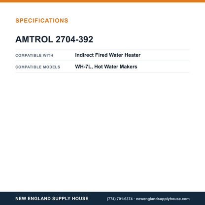 Amtrol 2704-392 Water Heater Aquastat Retrofit Kit specifications — New England Supply House [NESH-SPECTABLE-V1]