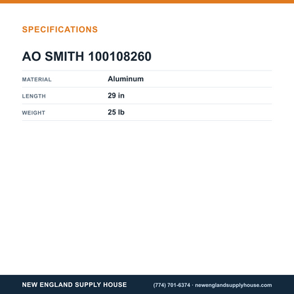 AO Smith 100108260 Anode Rod specifications — New England Supply House [NESH-SPECTABLE-V1]